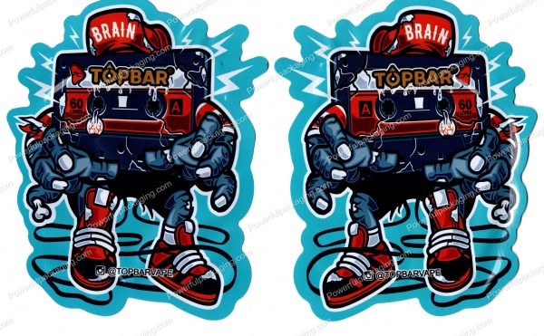 TOPBAR : Brain Cassette 3D Mylar Shaped Bag 3.5g Flower Packaging *Empty Bags* (CAsupply)