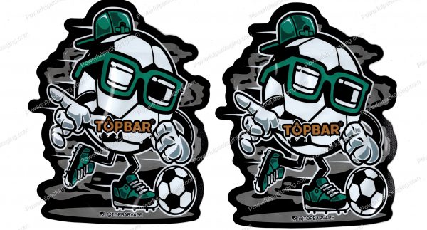 TOPBAR : Soccer 3D Mylar Shaped Bag 3.5g Flower Packaging *Empty Bags* (CAsupply)