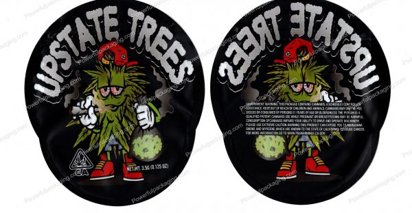 Upstate Trees Generic 3D Mylar Shaped Bag 3.5g Flower Packaging *Empty Bags* (CAsupply)