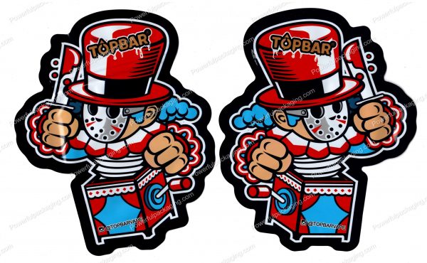 TOPBAR : Clown Box 3D Mylar Shaped Bag 3.5g Flower Packaging *Empty Bags* (CAsupply)