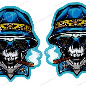 Vacation Skull Generic 3D Mylar Shaped Bag 3.5g Flower Packaging *Empty Bags* (CAsupply)