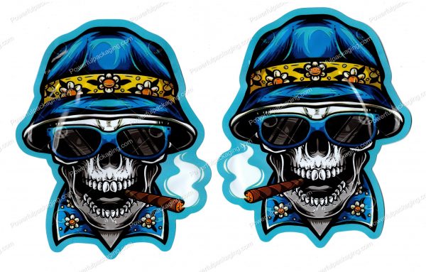 Vacation Skull Generic 3D Mylar Shaped Bag 3.5g Flower Packaging *Empty Bags* (CAsupply)