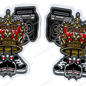 TOPBAR : King Boombox 3D Mylar Shaped Bag 3.5g Flower Packaging *Empty Bags* (CAsupply)