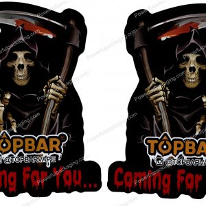 TOPBAR : Coming for you 3D Mylar Shaped Bag 3.5g Flower Packaging *Empty Bags* (CAsupply)