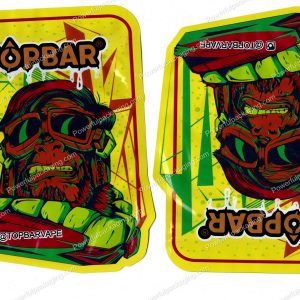 TOPBAR : Gorilla Goggles 3D Mylar Shaped Bag 3.5g Flower Packaging *Empty Bags* (CAsupply)
