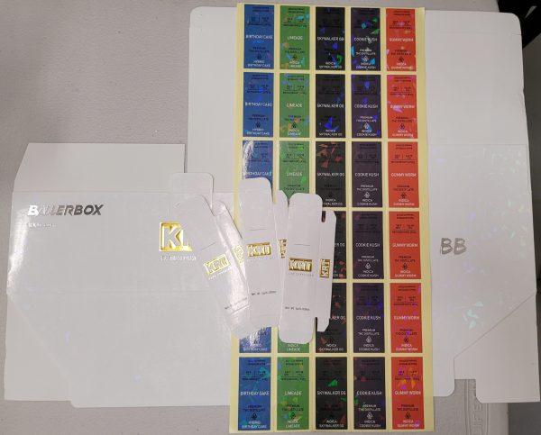 Cart Packaging: KRT Vape Cartridge Set (Cart, Packaging, and all stickers)