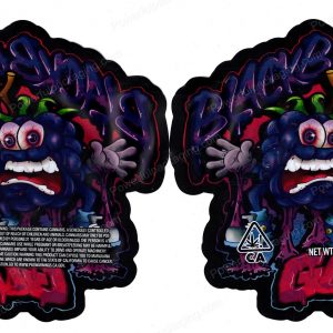 BlackBerry Glam Generic 3D Mylar Shaped Bag 3.5g Flower Packaging *Empty Bags*