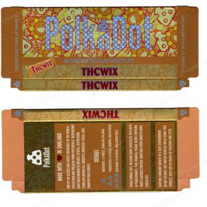 PolkaDot Magic Mushroom Belgain Chocolate : THCWIX 4g 10-Pack with Display Case (5x2.5in) *Empty Box* (CaSupply)