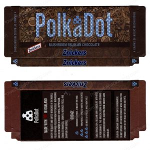 PolkaDot Magic Mushroom Belgain Chocolate :  Znickers 4g 10-Pack with Display Case (5x2.5in) *Empty Box* (CaSupply)