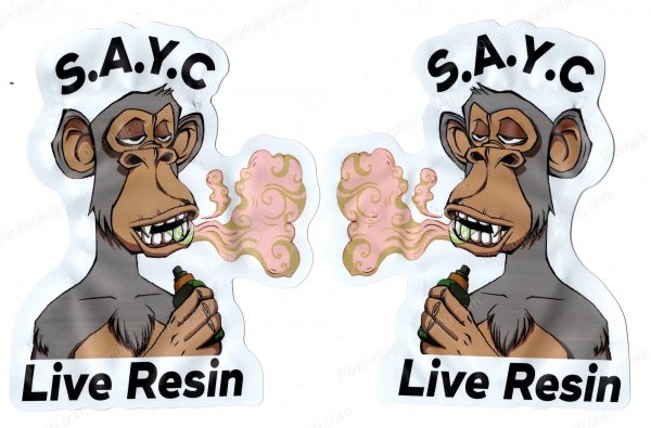 SAYC Live Resin Generic 3D Mylar Shaped Bag 3.5g Flower Packaging *Empty Bags* (CAsupply)