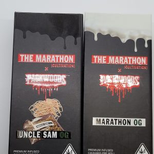 PACKWOODS (The Marathon : Uncle Sam) Glass Tube, Magnetic Box, Stickers, Wax and Tip/ Mouthpiece *Empty Packaging*