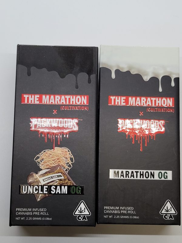 PACKWOODS (The Marathon : Uncle Sam) Glass Tube, Magnetic Box, Stickers, Wax and Tip/ Mouthpiece *Empty Packaging*