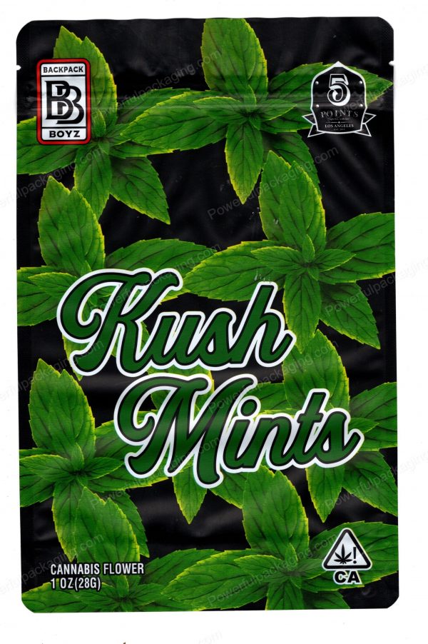 BACKPACK BOYZ : Kush Mints Packaging 3.5 Mylar Bag *Empty Bags*