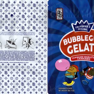Ounce Bags : (BackPack Boyz : BubbleGum Gelato) Mylar 28g Bag *Empty Bag* (CaSupply)