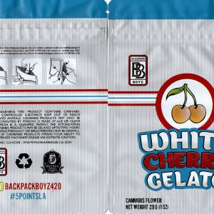 Ounce Bags : (BackPack Boyz : White Cherry Gelato) Mylar 28g Bag *Empty Bag* (CaSupply)