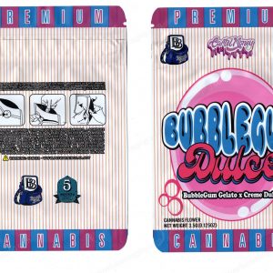 BACKPACK BOYZ : Bubblegum Dulce Packaging 3.5 Mylar Bag *Empty Bags*