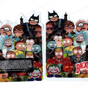 BACKWOODS Rick and Morty (Superheroes) 3D Mylar Shaped Bag 3.5g Flower Packaging *Empty Bags* (CaSupply)