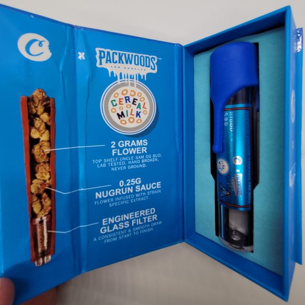 PACKWOODS (Cookies: Cereal Milk) Glass Tube, Magnetic Box, Stickers, Wax and Tip/ Mouthpiece *Empty Packaging*