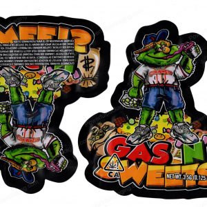 Gas n Sweets Oscar The Grouch 3D Mylar Shaped Bag 3.5g Flower Packaging *Empty Bags* (CAsupply)