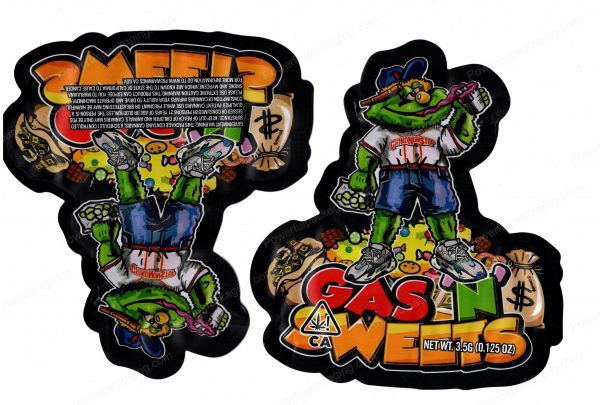 Gas n Sweets Oscar The Grouch 3D Mylar Shaped Bag 3.5g Flower Packaging *Empty Bags* (CAsupply)