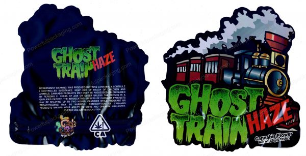 HighGoat : Ghost Train Haze 3D Mylar Shaped Bag 3.5g Flower Packaging *Empty Bags* (CAsupply)