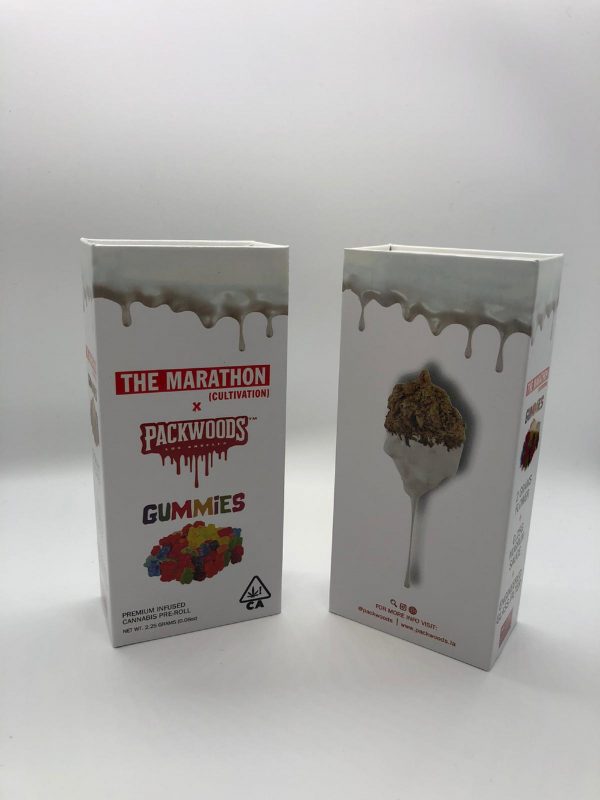PACKWOODS (The Marathon : Gummies) Glass Tube, Magnetic Box, Stickers, Wax and Tip/ Mouthpiece *Empty Packaging* - Image 2