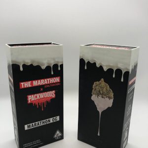 PACKWOODS (The Marathon : Marathon OG) Glass Tube, Magnetic Box, Stickers, Wax and Tip/ Mouthpiece *Empty Packaging*