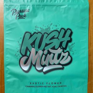 Pound Bags : PRESSURE PACK (Kush Mintz) Mylar 1lb Bag *Empty Bag* (CaSupply)