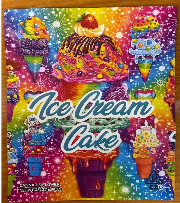 Pound Bags : (Ice Cream Cake Rainbow) Mylar 1lb Bag *Empty Bag* (CaSupply)