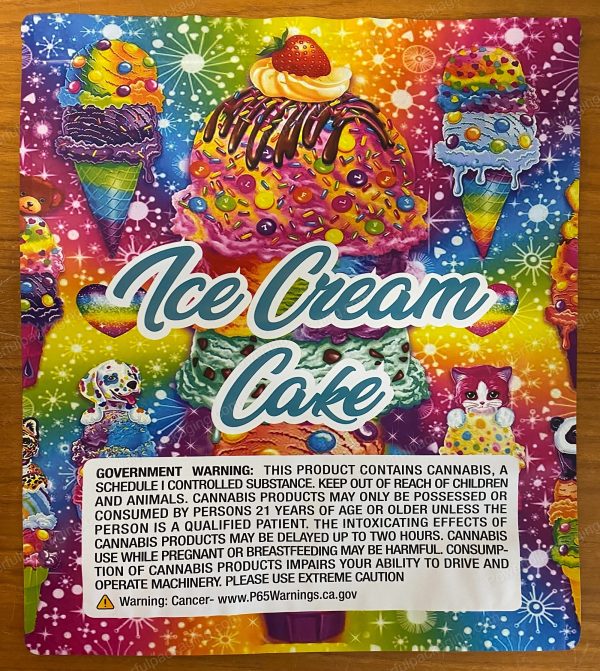 Pound Bags : (Ice Cream Cake Rainbow) Mylar 1lb Bag *Empty Bag* (CaSupply) - Image 3
