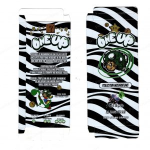 ONEUP Psilocybin Grape Mushroom Bar 3.5g (5/10 Pack Box Set) (2.5x5.5in) *Empty Box* (CaSupply)