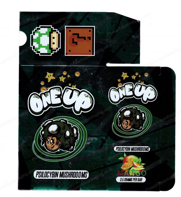 ONEUP Psilocybin Mango Mushroom Bar 3.5g (5/10 Pack Box Set) (2.5x5.5in) *Empty Box* (CaSupply) - Image 2