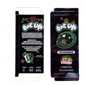 ONEUP Psilocybin Peaches Mushroom Bar 3.5g (5/10 Pack Box Set) (2.5x5.5in) *Empty Box* (CaSupply)