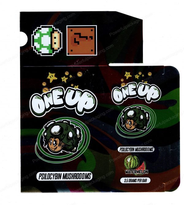 ONEUP Psilocybin Watermelon Mushroom Bar 3.5g (5/10 Pack Box Set) (2.5x5.5in) *Empty Box* (CaSupply) - Image 4