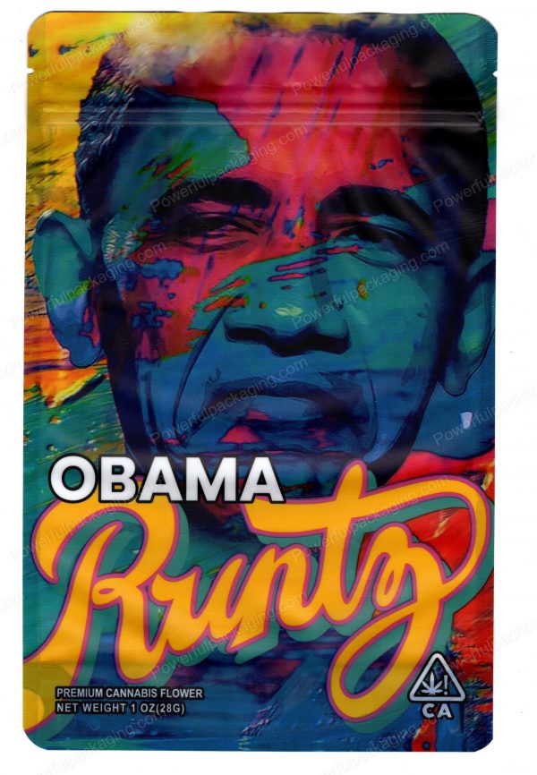 Ounce Bags : (Runtz : Obama) Mylar 28g Bag *Empty Bag* (CaSupply)