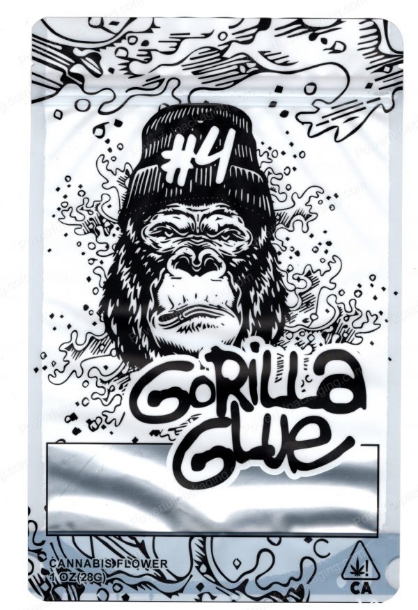 Ounce Bags : (Gorilla Glue) Mylar 28g Bag *Empty Bag* (CaSupply)