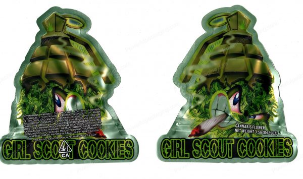 Girl Scout Cookies Grenade Generic 3D Mylar Shaped Bag 3.5g Flower Packaging *Empty Bags* (CAsupply)