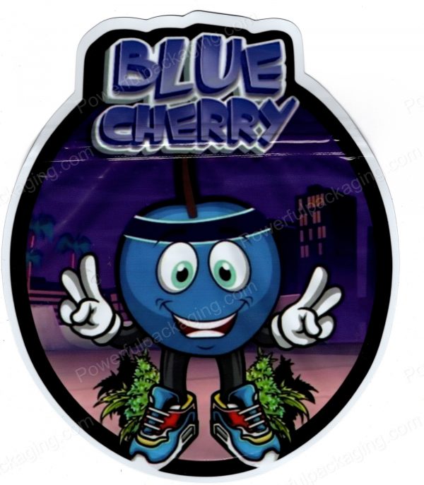 Blue Cherry Generic 3D Mylar Shaped Bag 3.5g Flower Packaging *Empty Bags* (CAsupply)