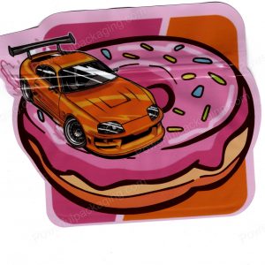 Racecar Donut Generic 3D Mylar Shaped Bag 3.5g Flower Packaging *Empty Bags* (CAsupply)
