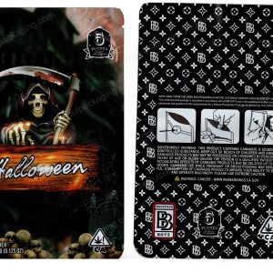 BACKPACK BOYZ : Halloween Reaper Packaging 3.5 Mylar Bag *Empty Bags*