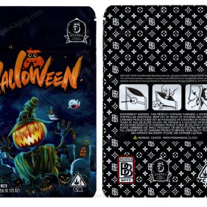 BACKPACK BOYZ : Halloween Jack-o-lantern Packaging 3.5 Mylar Bag *Empty Bags*