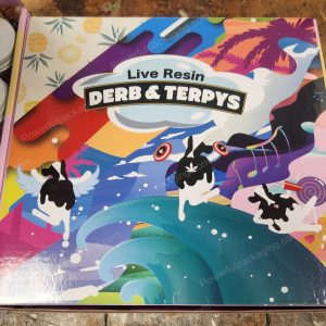 DERB & TERPYS : LIVE RESIN Packaging Set (Stickers,Jars,Lids) (2nd design) *Empty Packaging* (CAsupply)