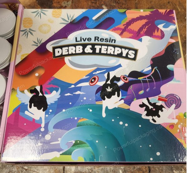 DERB & TERPYS : LIVE RESIN Packaging Set (Stickers,Jars,Lids) (2nd design) *Empty Packaging* (CAsupply)