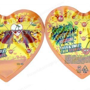 Stoney Stoner Patch Cherry Dummies 3D Heart Shaped Mylar Packaging *Empty Bags* (CaSupply)