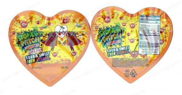 Stoney Stoner Patch Cherry Dummies 3D Heart Shaped Mylar Packaging *Empty Bags* (CaSupply)