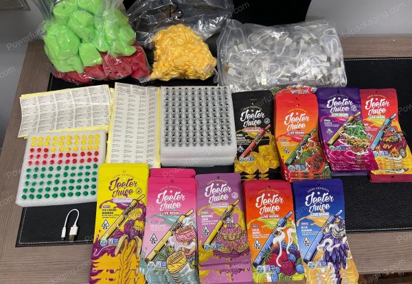 Jeeter Juice Disposable Wedding Cake 1000mg Live Resin Cart Packaging Complete Set (Carts, Packaging, stickers and Foam Cusions) *Empty Packaging*