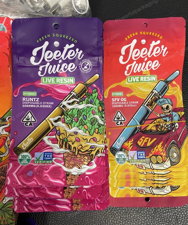 Jeeter Juice Disposable Wedding Cake 1000mg Live Resin Cart Packaging Complete Set (Carts, Packaging, stickers and Foam Cusions) *Empty Packaging* - Image 4