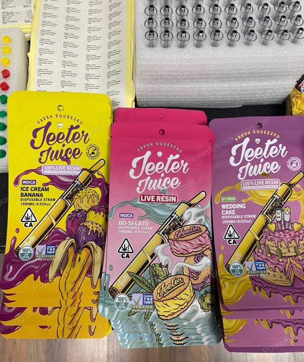 Jeeter Juice Disposable Wedding Cake 1000mg Live Resin Cart Packaging Complete Set (Carts, Packaging, stickers and Foam Cusions) *Empty Packaging* - Image 6