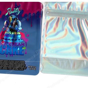 Runtz Ice Cream Cake Holographic Generic Flower Packaging 3.5 Mylar Window Bag *Empty Bags*
