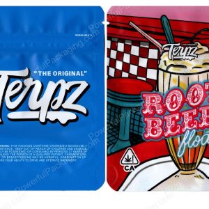 The Original Terpz Root Bear Float Flower Packaging 3.5 Holographic Mylar Bag *Empty Bags*